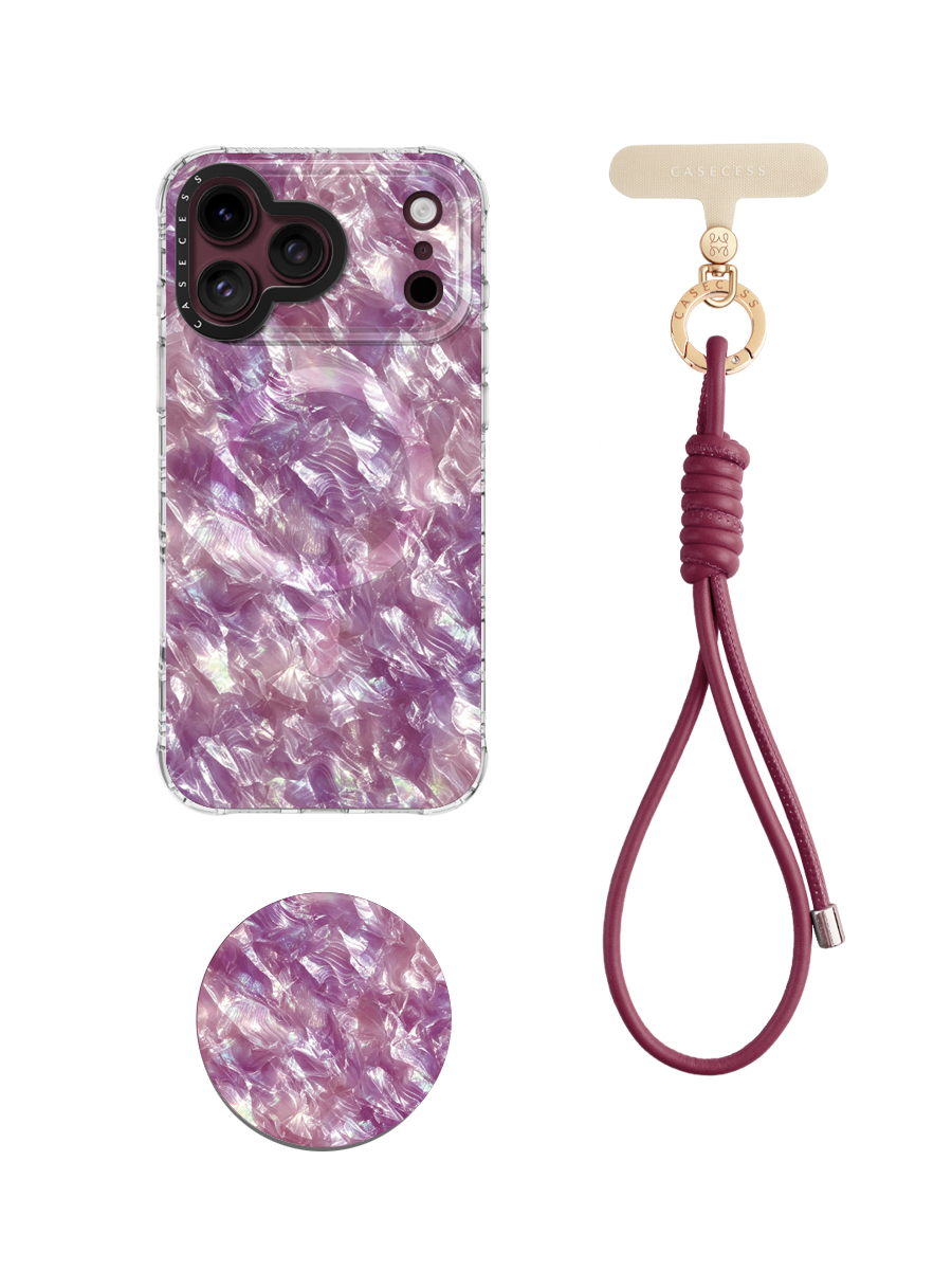Cherry Blush Crystal Wrist Carry Set 3-Piece