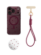 Merlot Heartbeat-Burgundy Wrist Carry Set 3-Piece