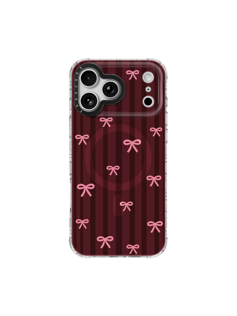Burgundy Bow Check
