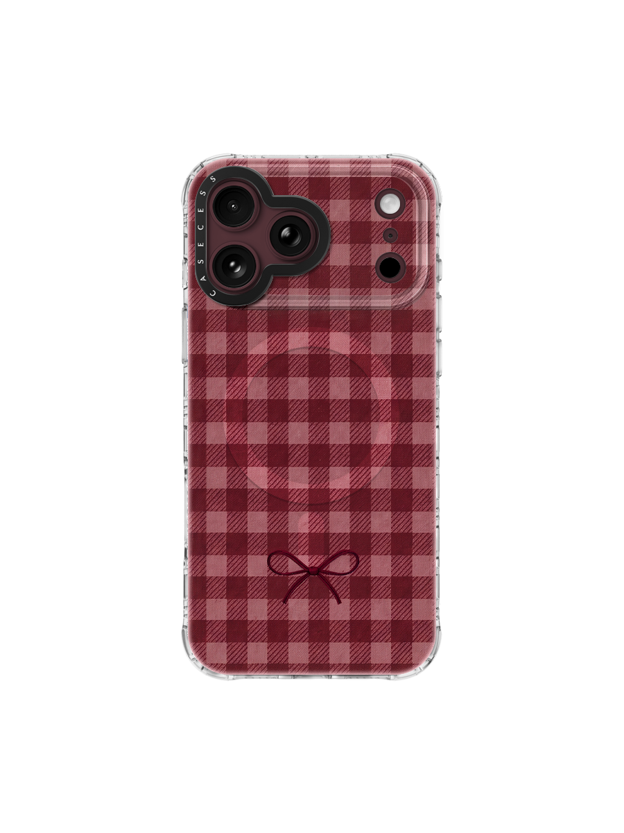 Burgundy Ribbon Check