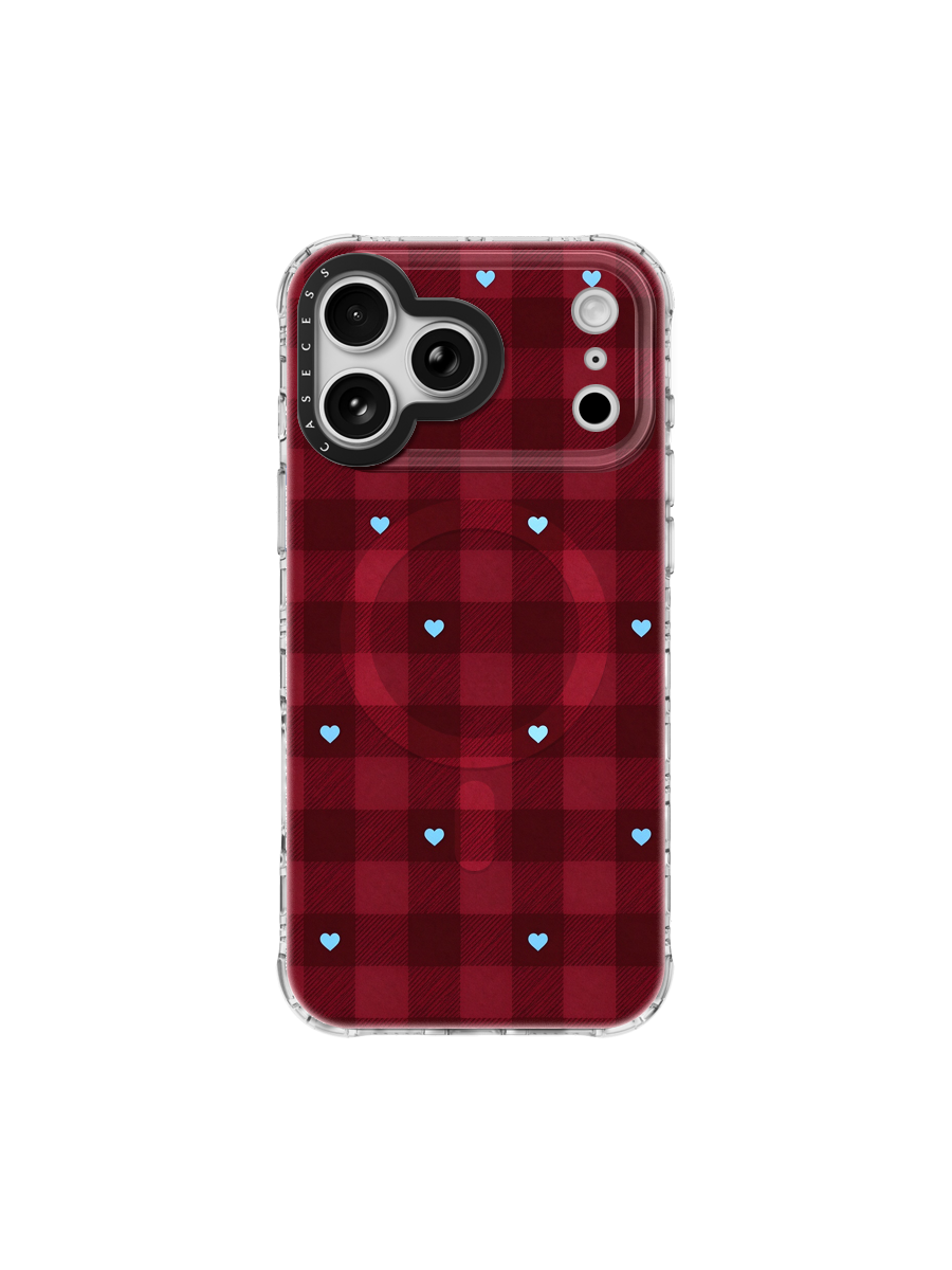 Burgundy Little Hearts