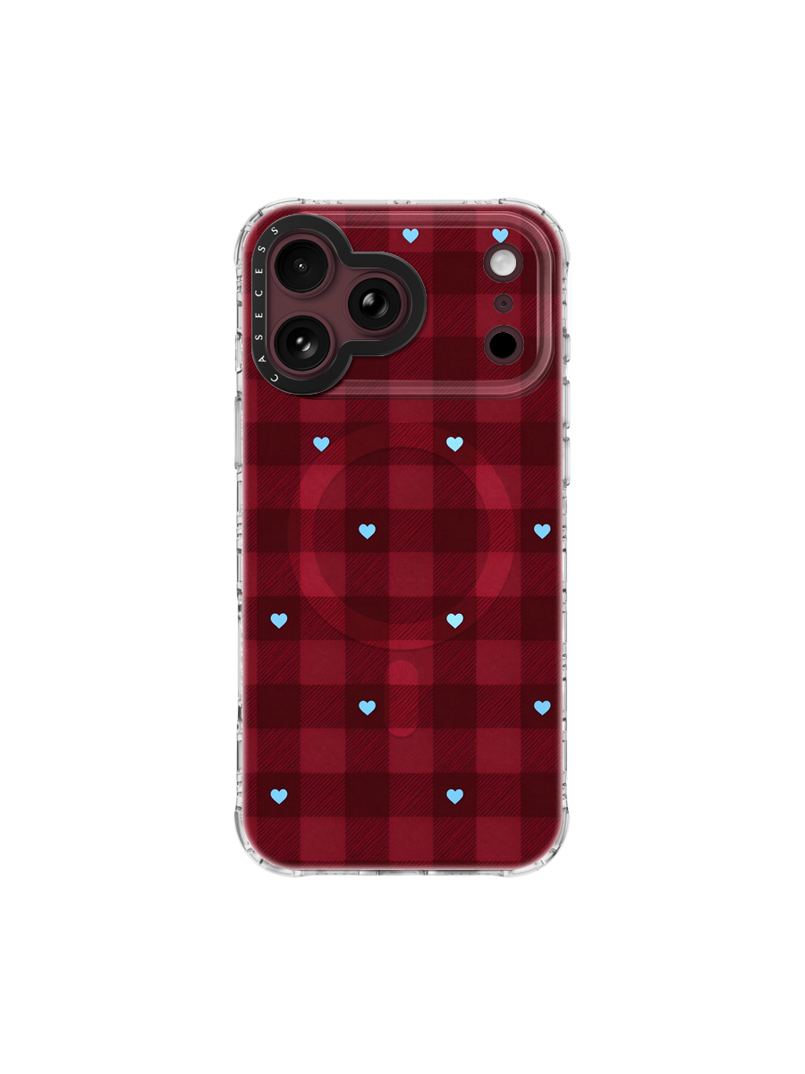 Burgundy Little Hearts