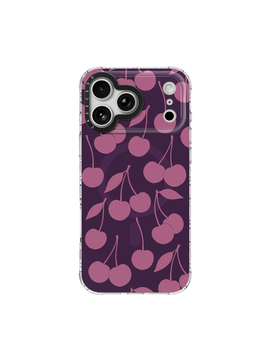 Velvet Cherries – Mauve Iridescent Case MagSafe Compatible 