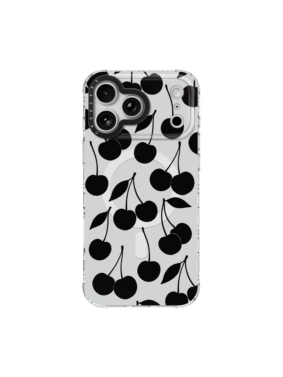 Velvet Cherries – Noir Iridescent Case MagSafe Compatible 
