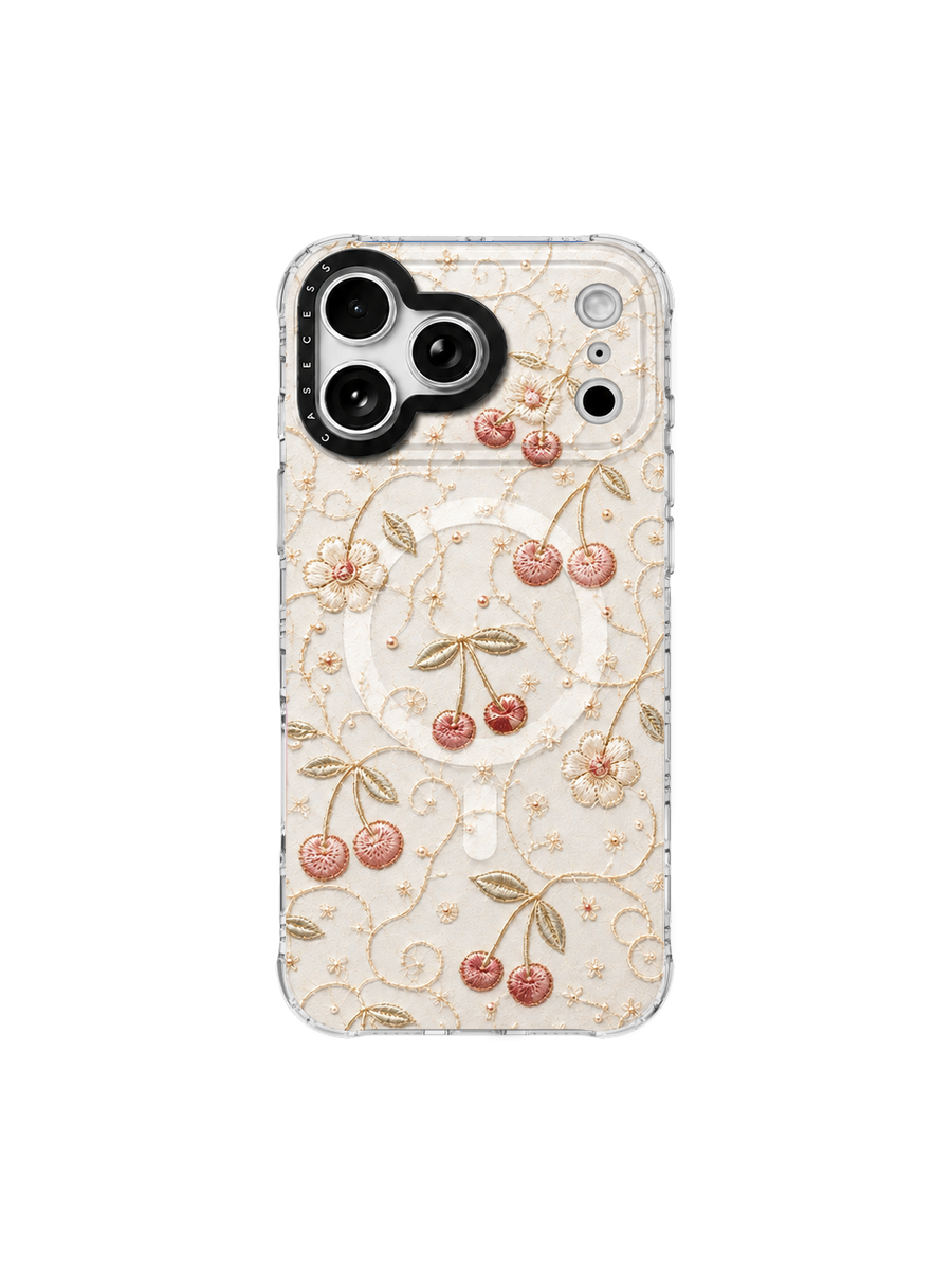 Ivory Lace Garden Iridescent Mirror Case