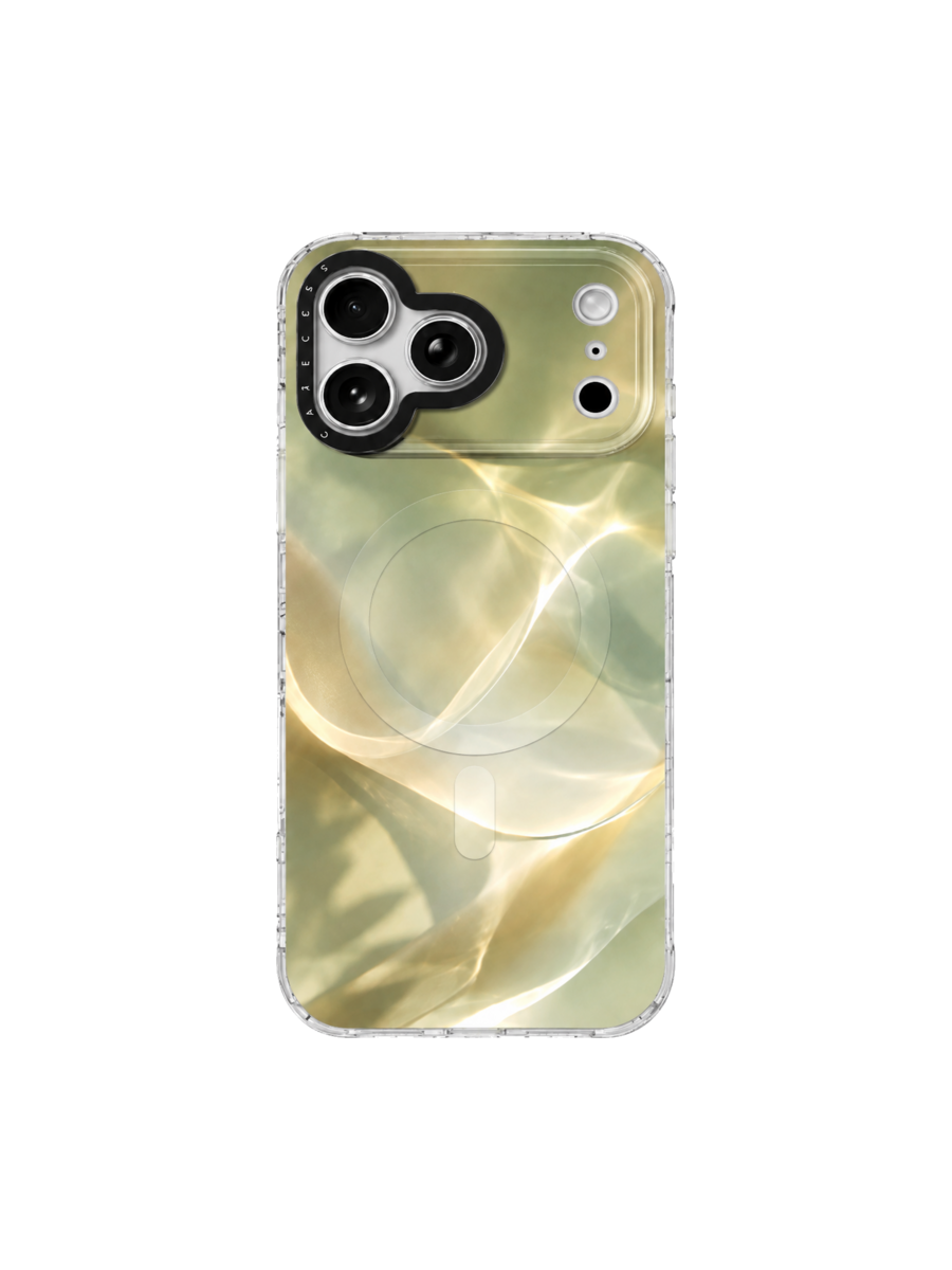 Olive Gleam Iridescent Mirror Case MagSafe Compatible 