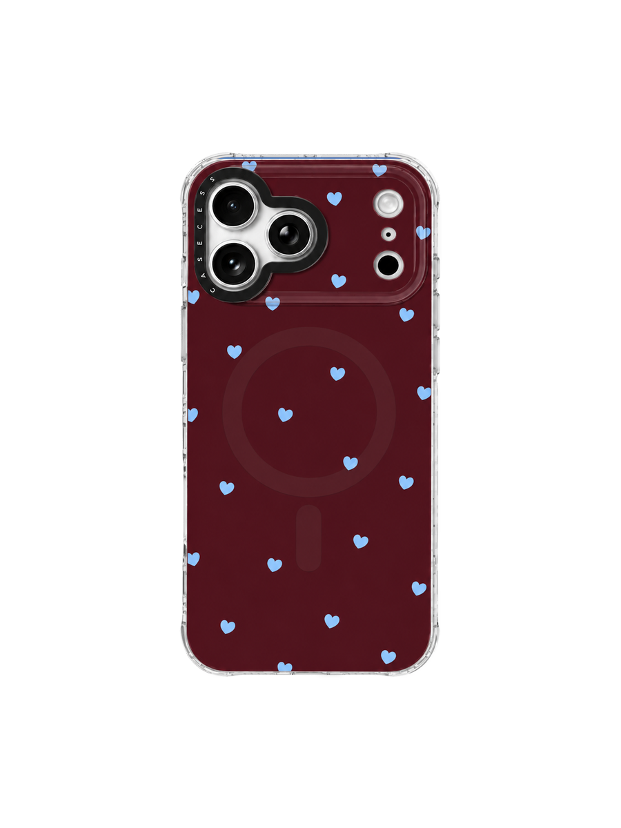Merlot Heartbeat Iridescent Mirror Case