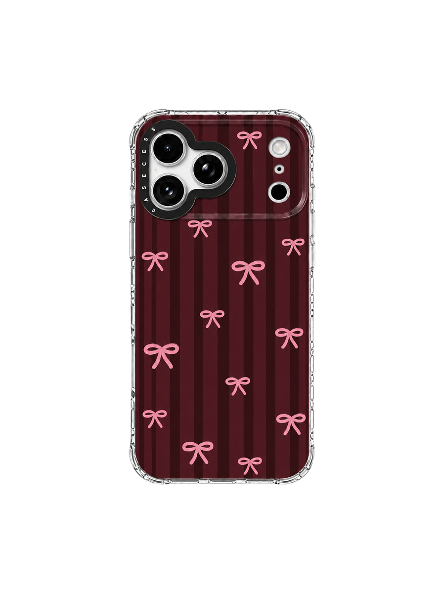 Burgundy Bow Check