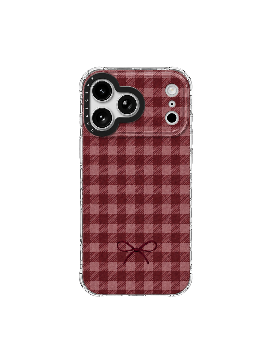 Burgundy Ribbon Check