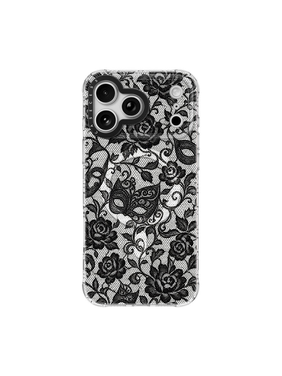 Phantom Lace – Black Iridescent Mirror Case MagSafe Compatible 