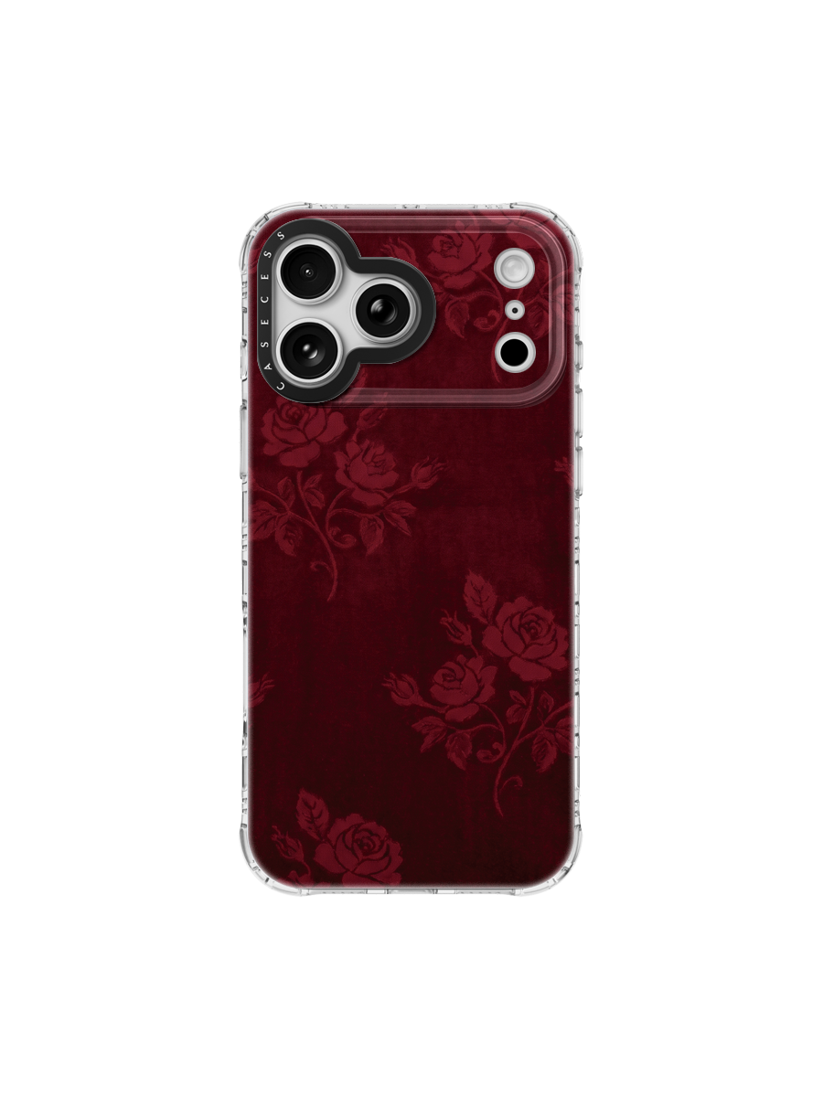 Rose in the Shadows – Burgundy Iridescent Mirror Case MagSafe Compatible 
