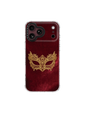 Gilded Phantom Mask – Burgundy & Gold Iridescent Mirror Case MagSafe Compatible 