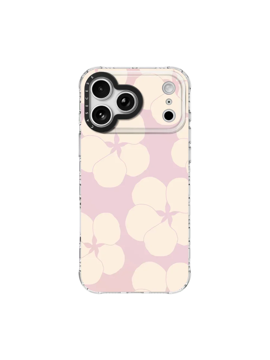 Geranium Eclipse – Dusty Pink Print iPhone Case – MagSafe Compatible
