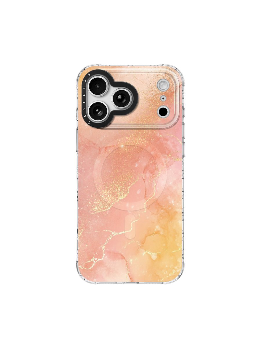 Peach Glow Iridescent Mirror iPhone case – MagSafe Compatible