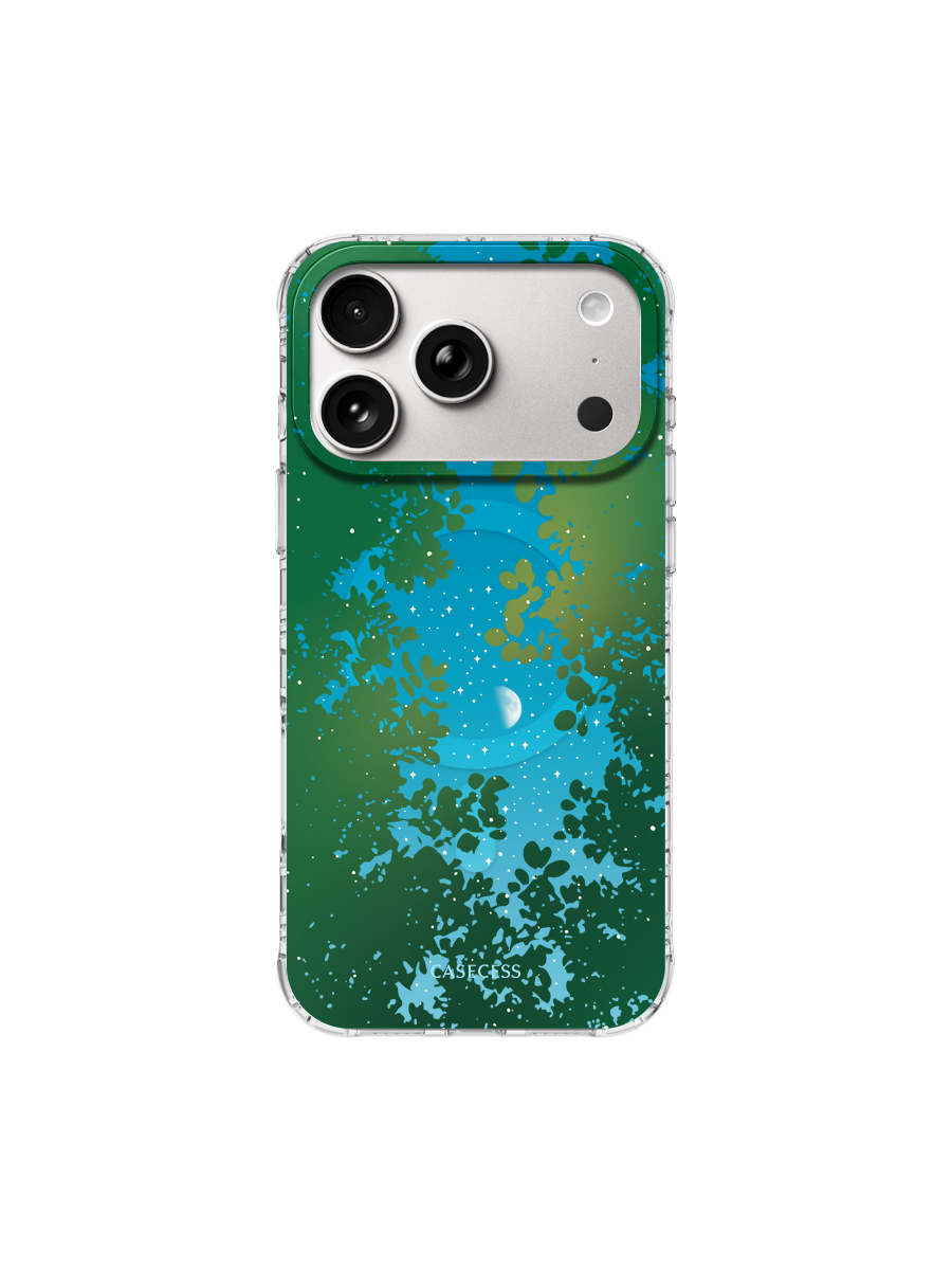 Moonwood Canopy – Forest Green Iridescent Mirror Case