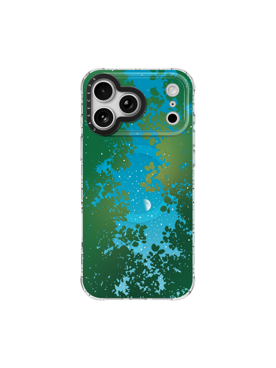 Moonwood Canopy – Forest Green Iridescent Mirror Case