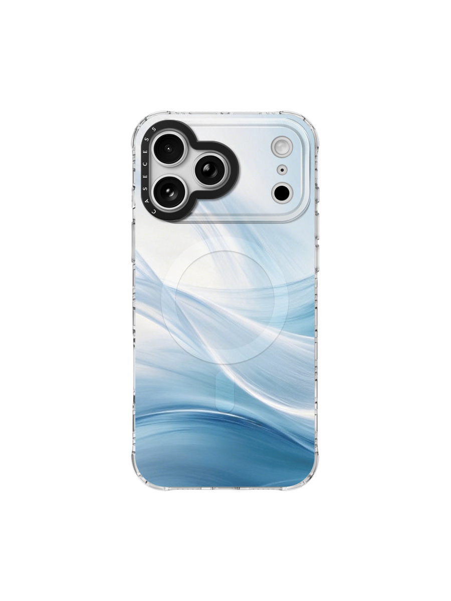 Cloud Drift – Blue Horizon Iridescent Mirror Case MagSafe Compatible 