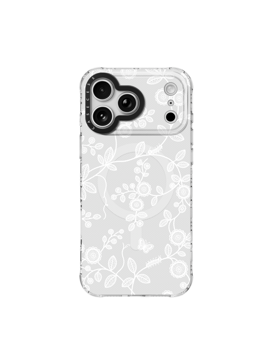 Enchanted Vine – Moonveil Silver Iridescent Mirror Case MagSafe Compatible 