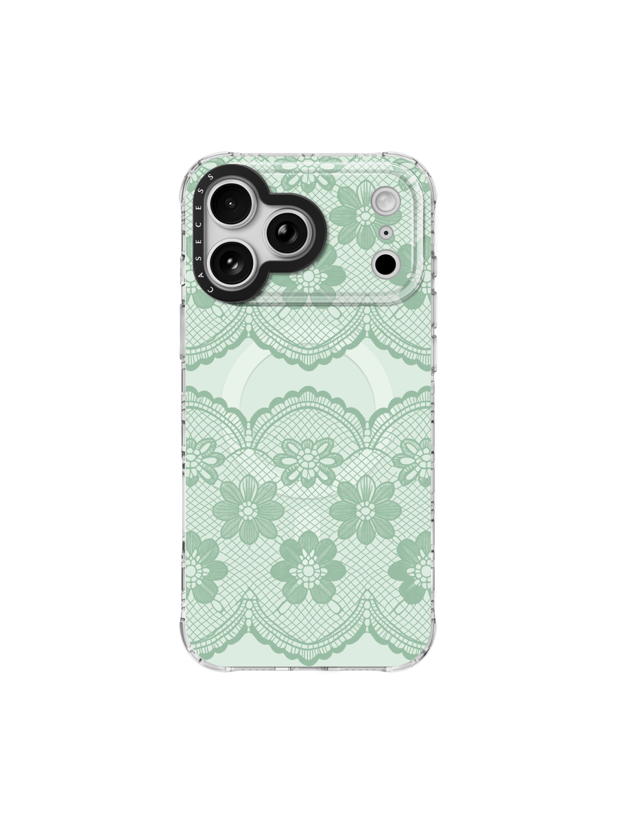 Flora Veil – Sage Bloomt Iridescent Mirror Case