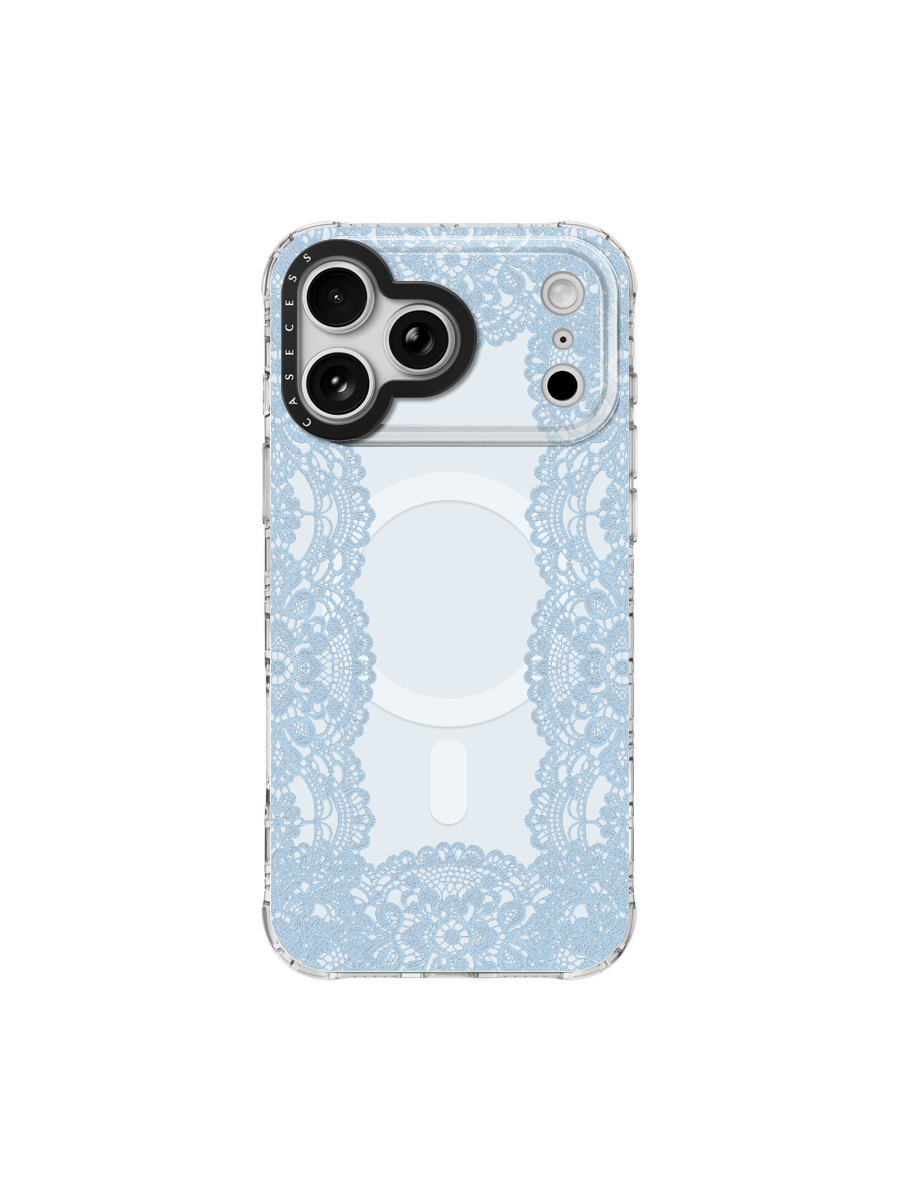 Lace Veil – Blue Mist Iridescent Mirror Case MagSafe Compatible 