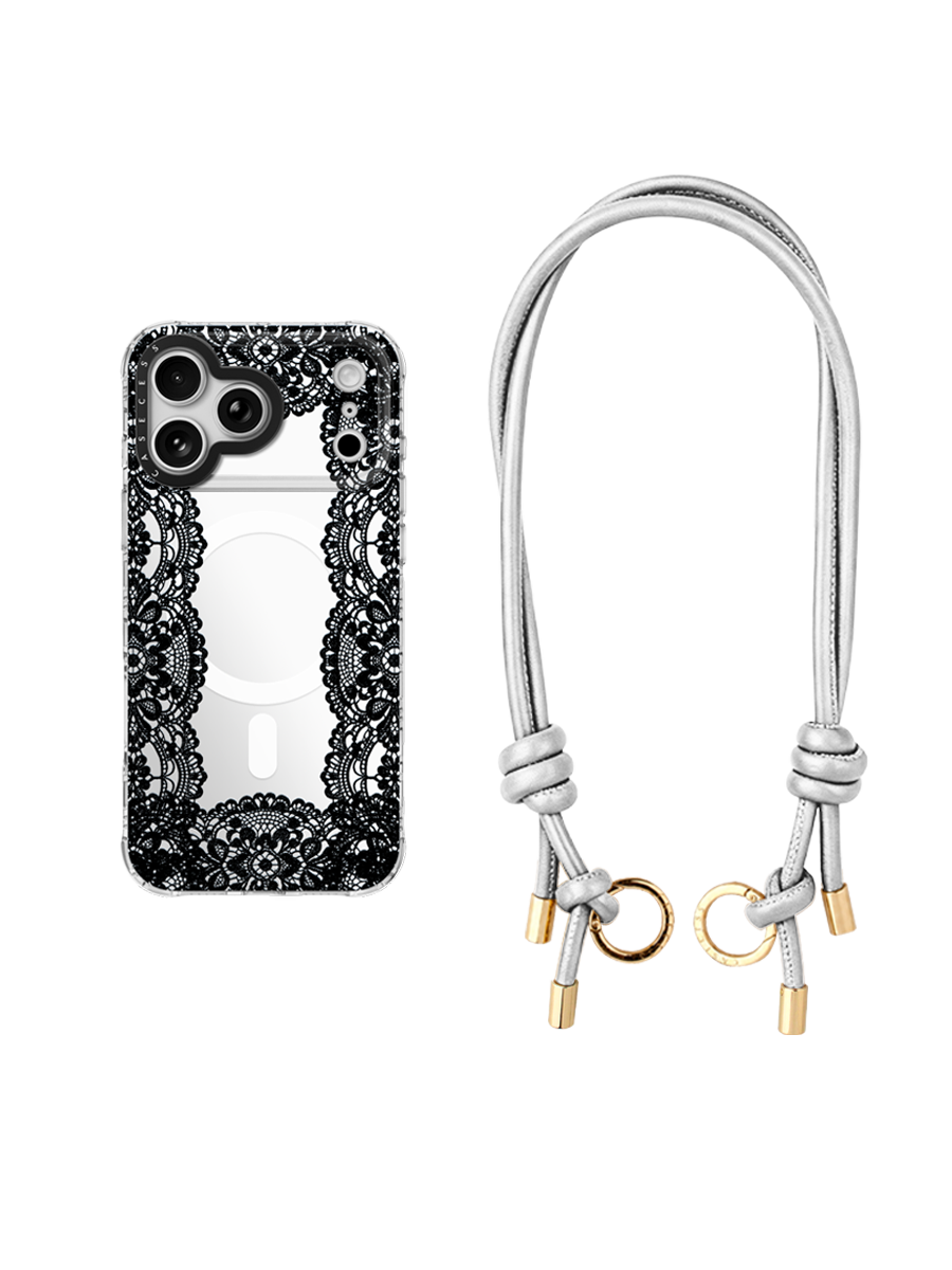 Lace Veil – Midnight Noir Crossbody Utility Set 2-Piece