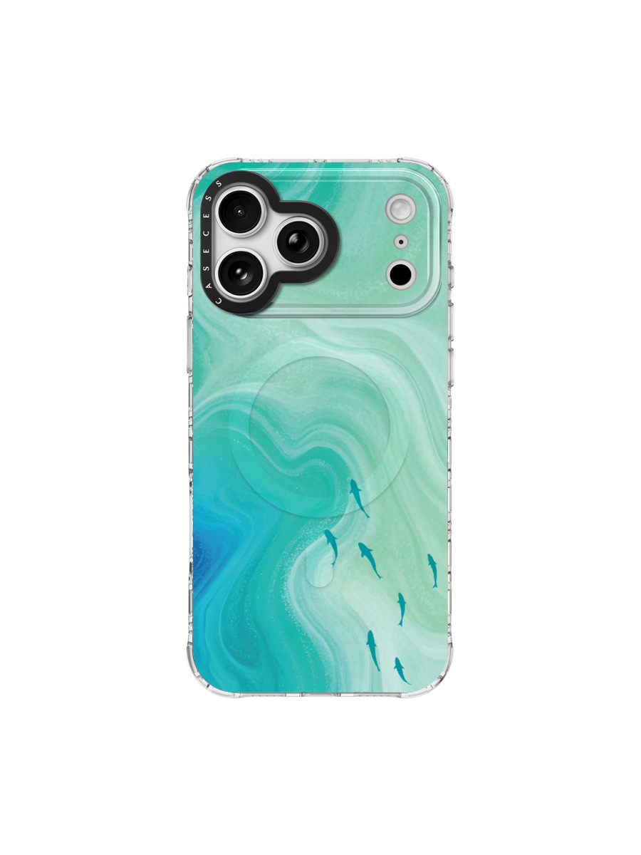 Aqua Sanctuary Iridescent Mirror Case MagSafe Compatible 