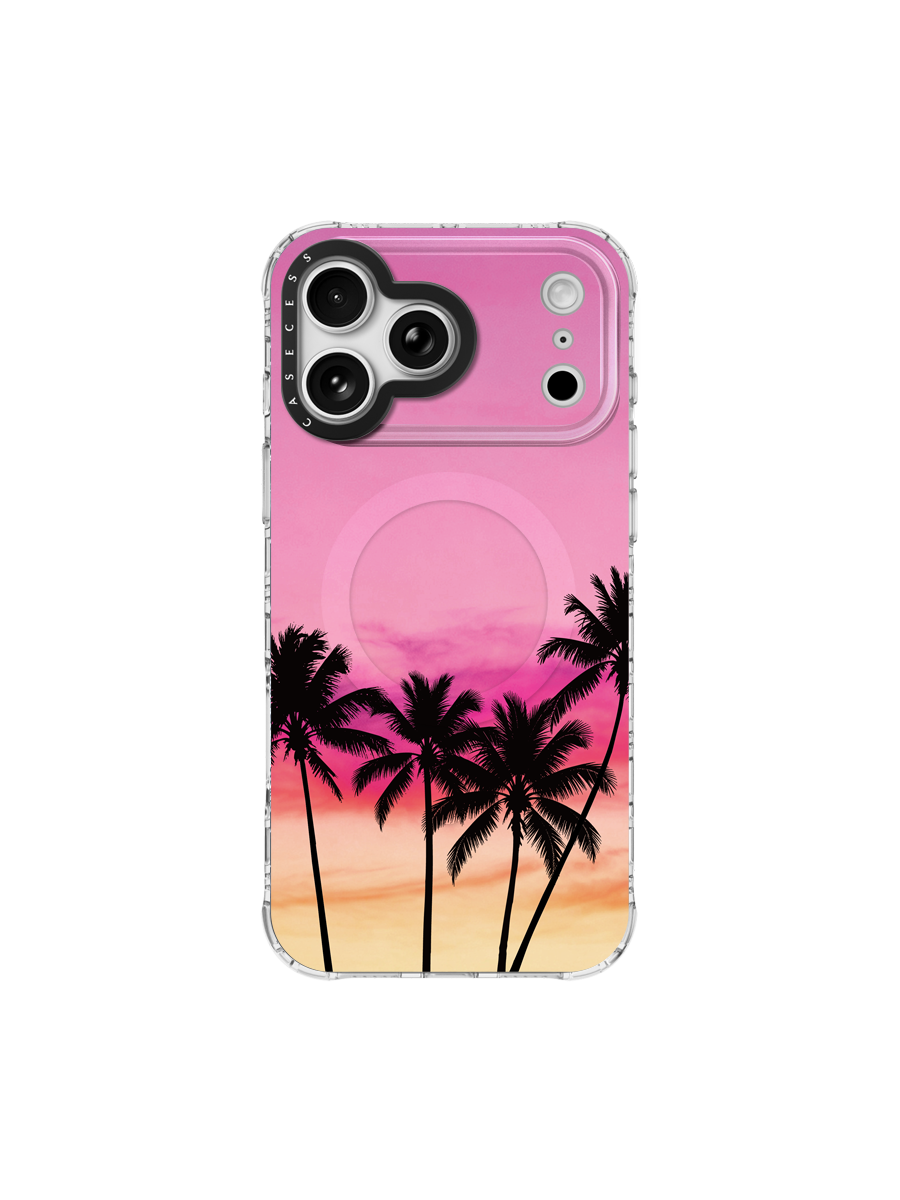 Coral Evening Iridescent Mirror Case MagSafe Compatible 