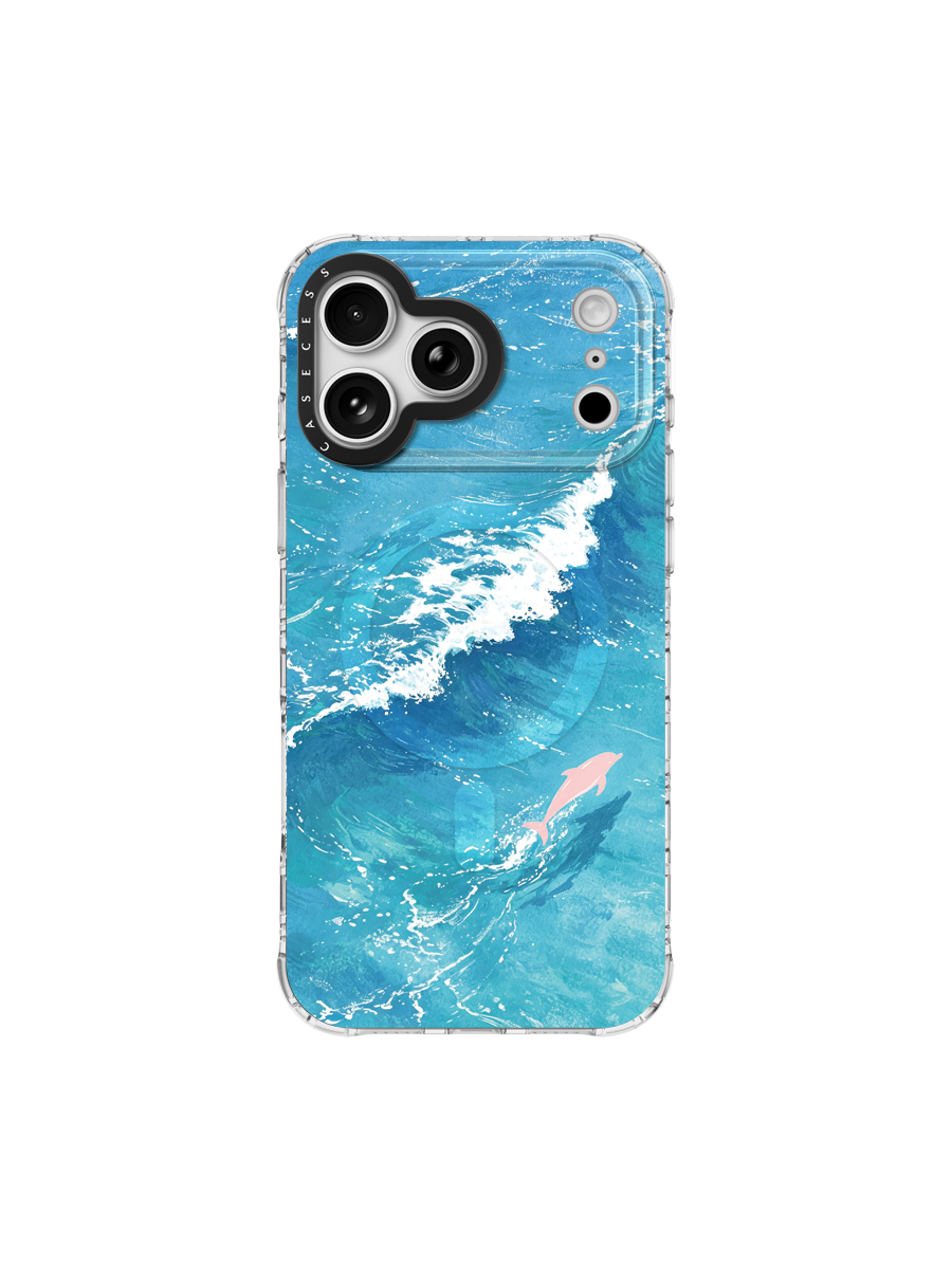 Dolphin Voyage Iridescent Mirror Case MagSafe Compatible 