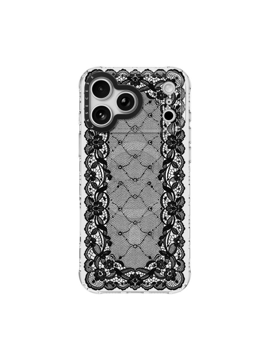 Lace Atelier – Noir Iridescent Mirror Case MagSafe Compatible 