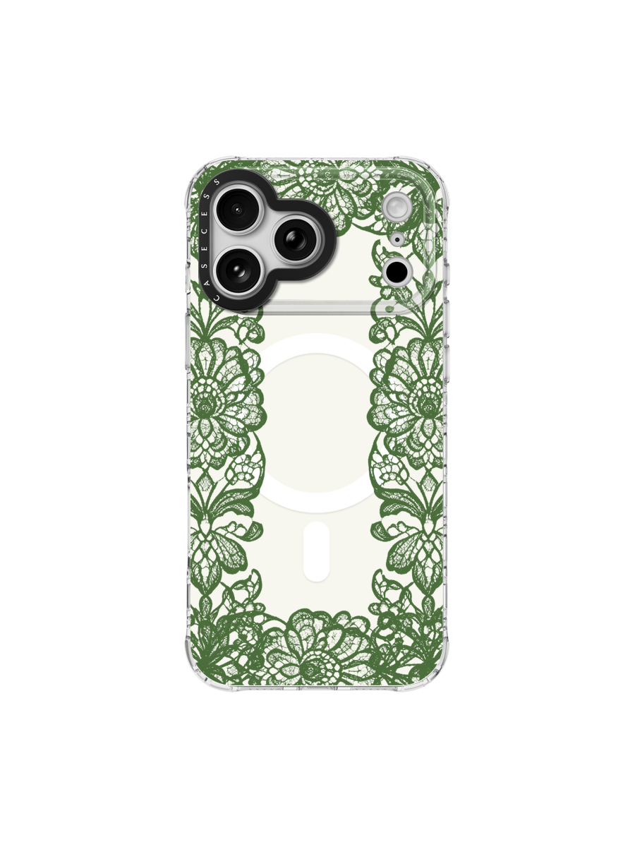 Victorian Keepsake – Verdant Iridescent Mirror Case MagSafe Compatible 