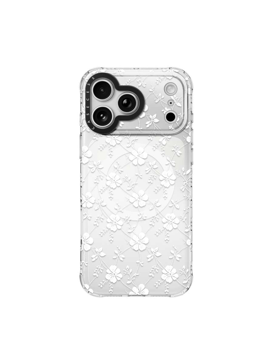 Blooming Veil – Ivory Bloom Clear Case
