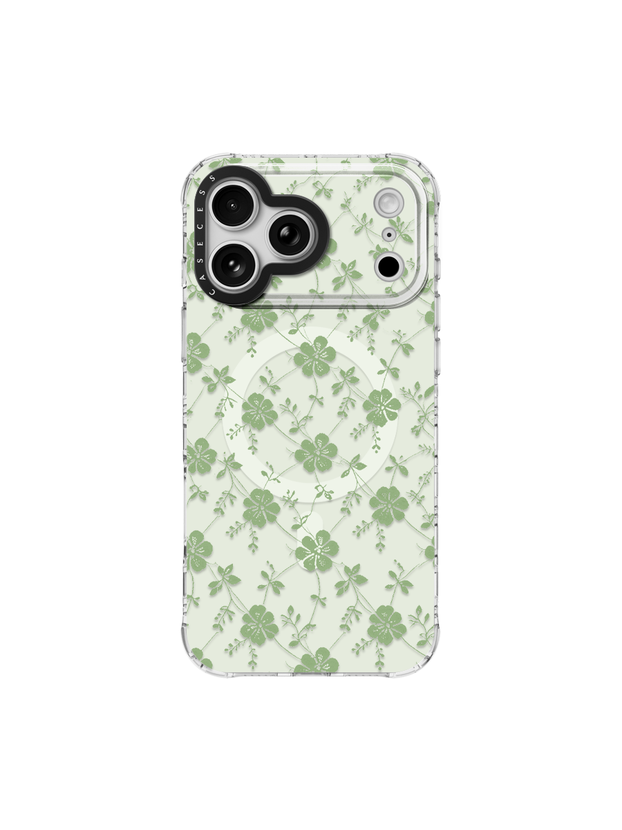 Blooming Veil – Sage Garden Iridescent Case MagSafe Compatible 