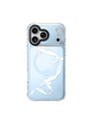 Whispering Ribbon – Cloud Blue Clear Case MagSafe Compatible 