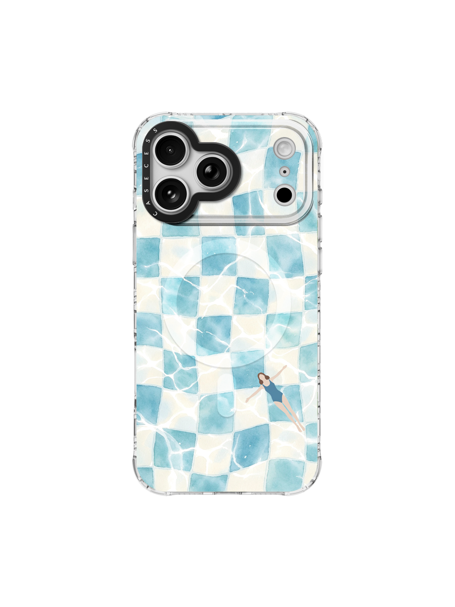 Blue Water Moment Iridescent Mirror Case MagSafe Compatible 