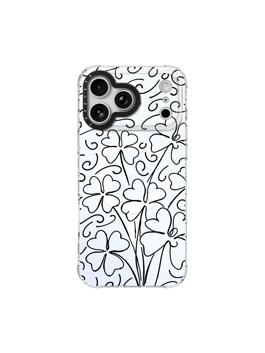 Little Wildflowers – Ink Sketch Iridescent Mirror Case MagSafe Compatible 