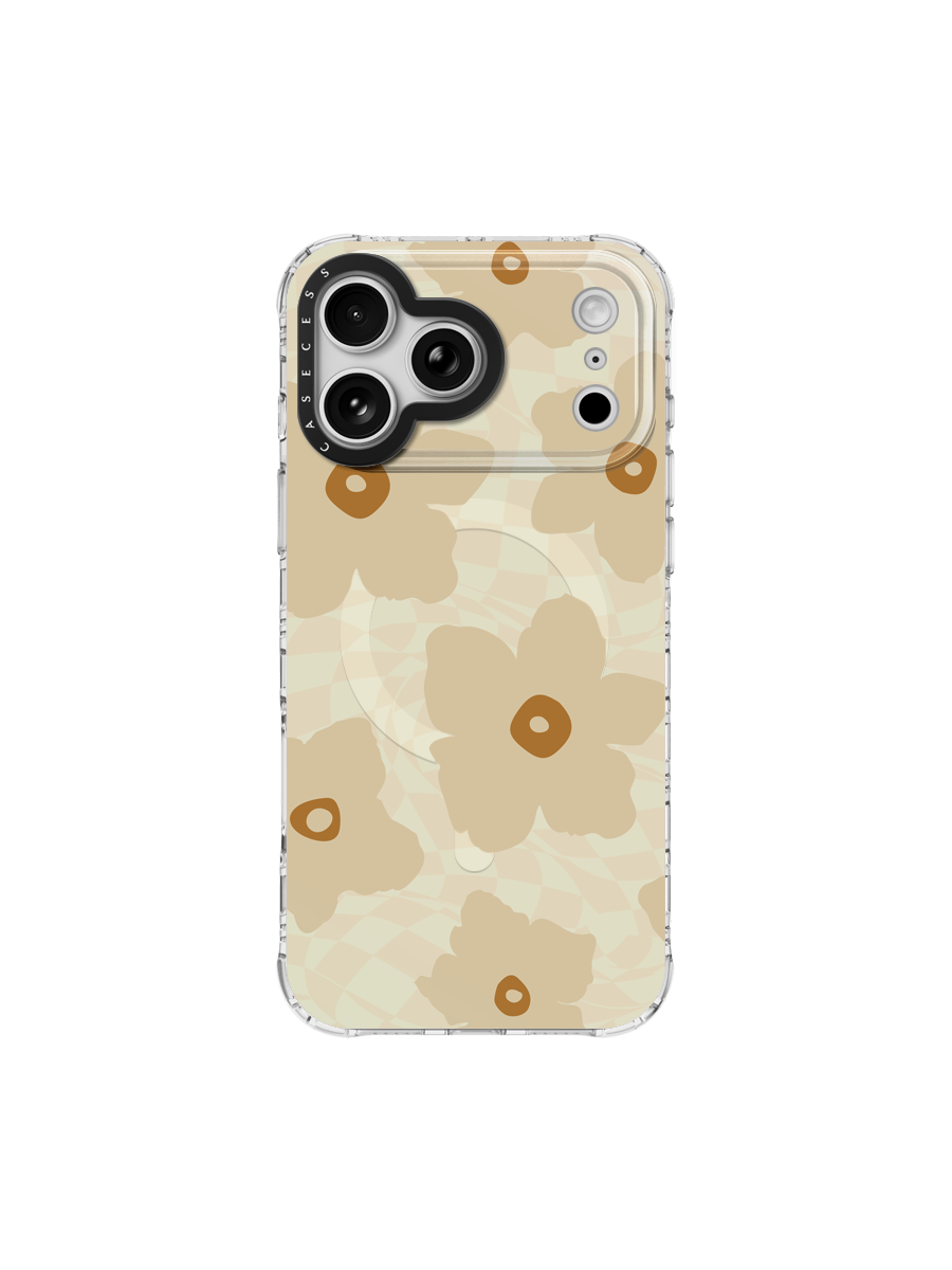 Retro Meadow – Sand Iridescent Case MagSafe Compatible 