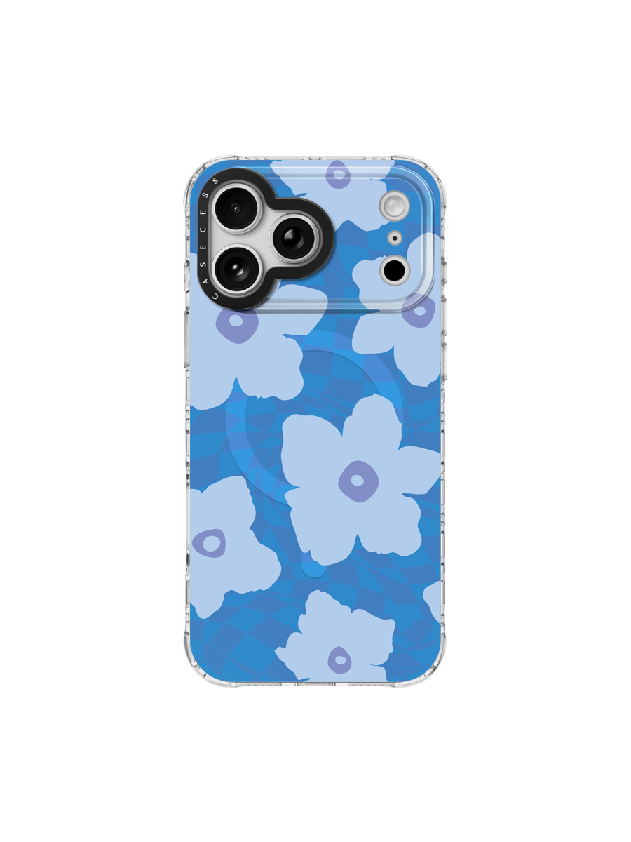 Retro Meadow – Azure Iridescent Case MagSafe Compatible 