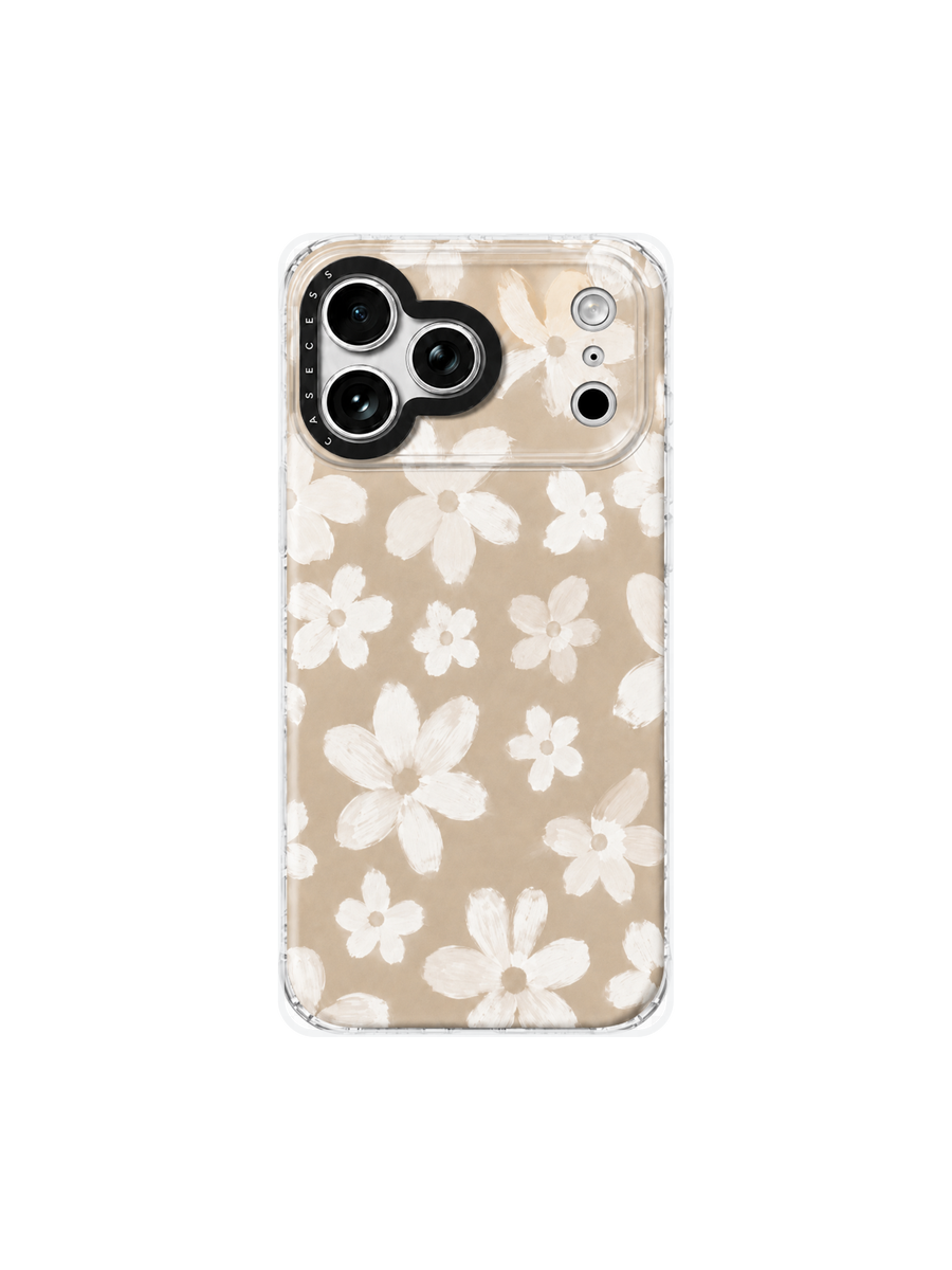 Ivory Daisy Drift Iridescent Case MagSafe Compatible 
