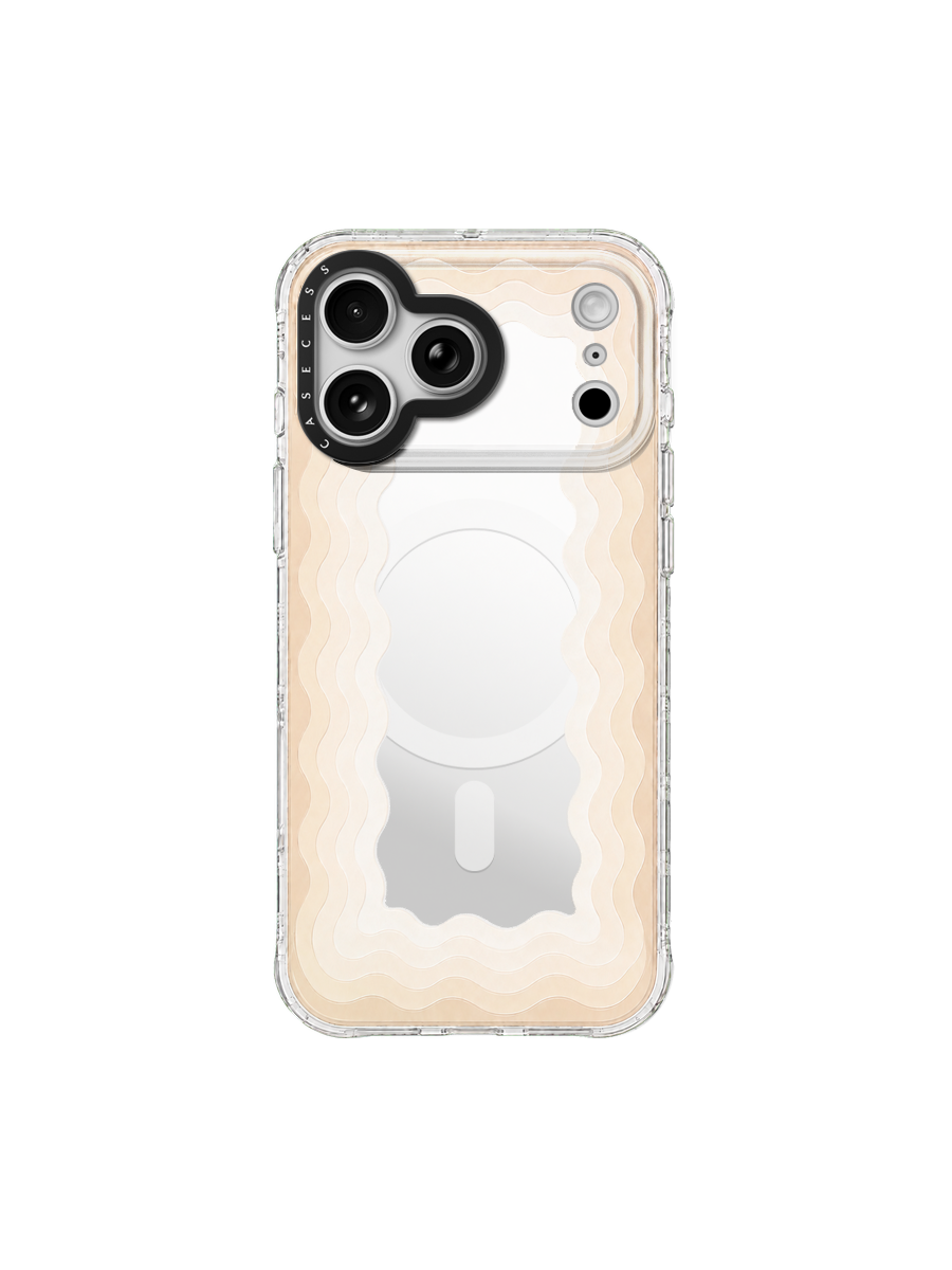 Joyful Ripple – Soft Sand Iridescent Mirror Case MagSafe Compatible 