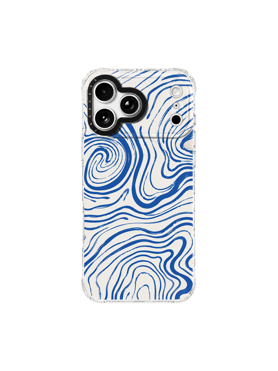 Rainwave Reverie – Cobalt Iridescent Mirror Case