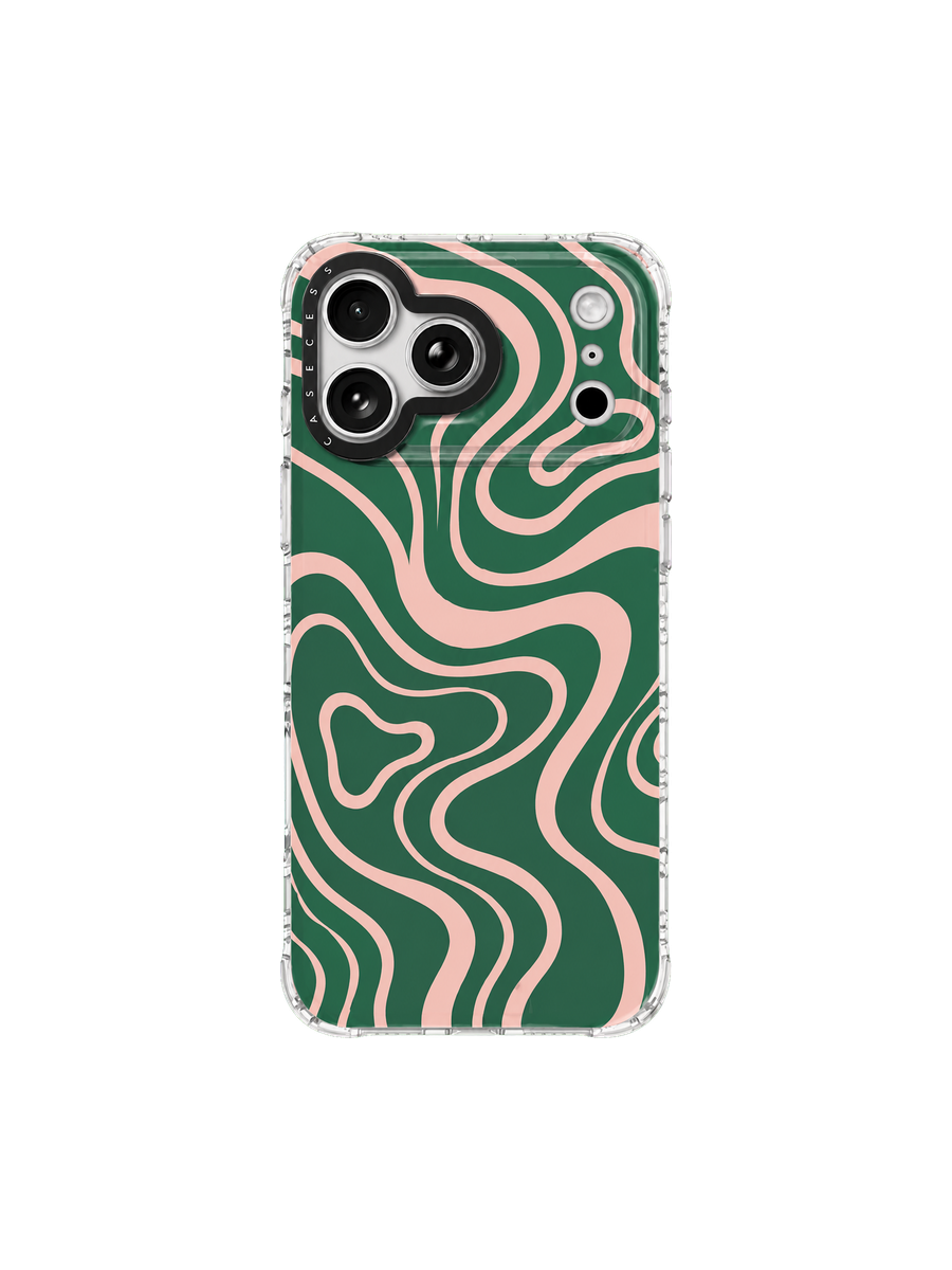 Rainstream Rhythm – Forest Blush Iridescent Case MagSafe Compatible 