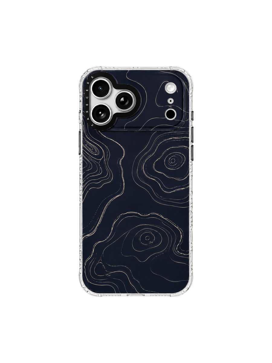 Midnight Rainlines – Soft Gold Iridescent Case