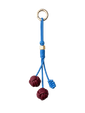 LeatherLoop Cherry Knot Charm – Burgundy & Sky Blue