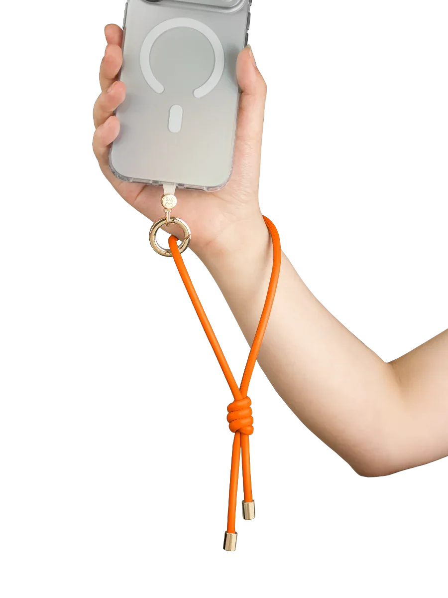 WanderLoop Adjustable Wrist Charm – Cosmic Orange