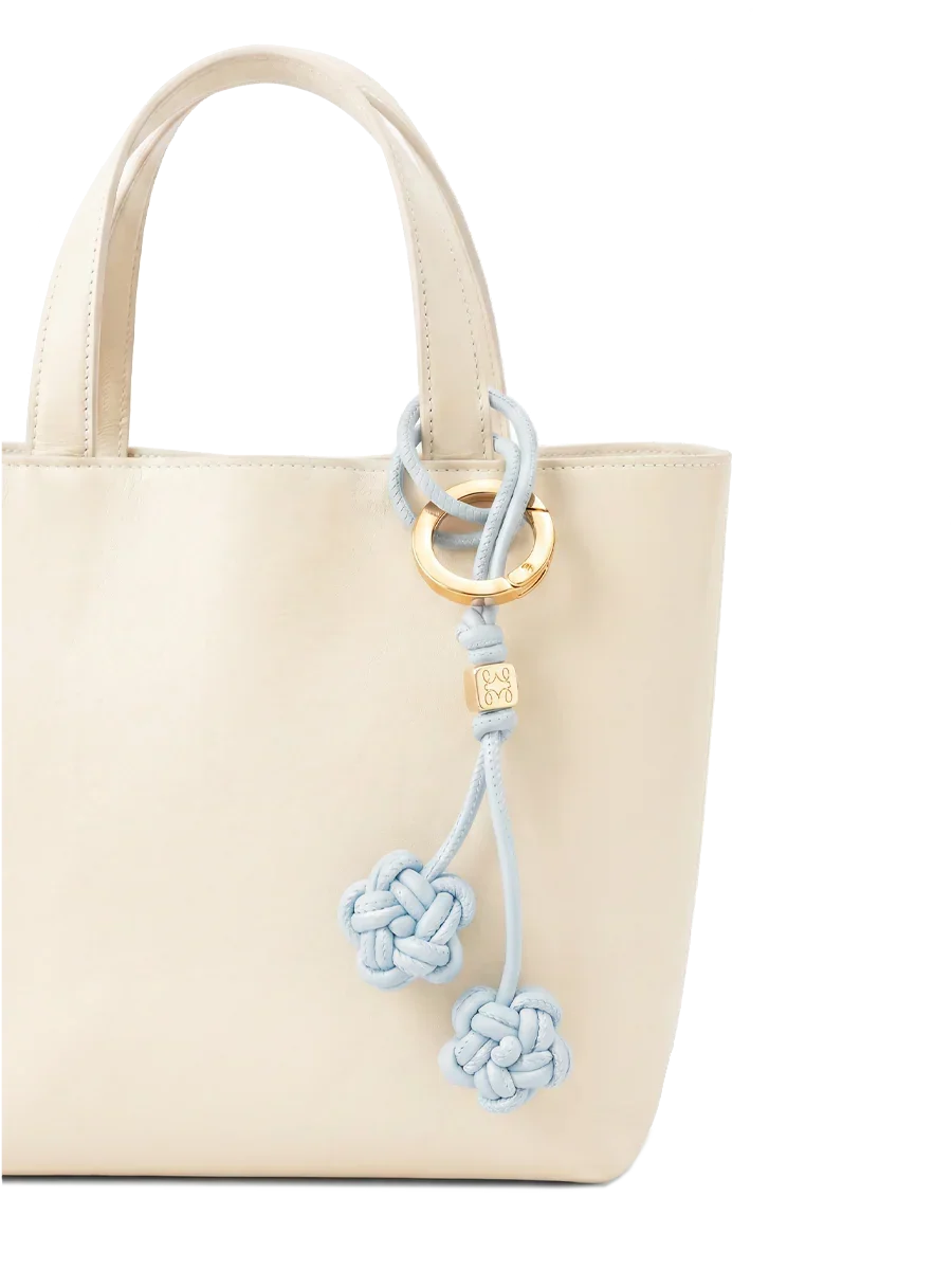 LeatherLoop Bloom Knot Charm – Mist Blue